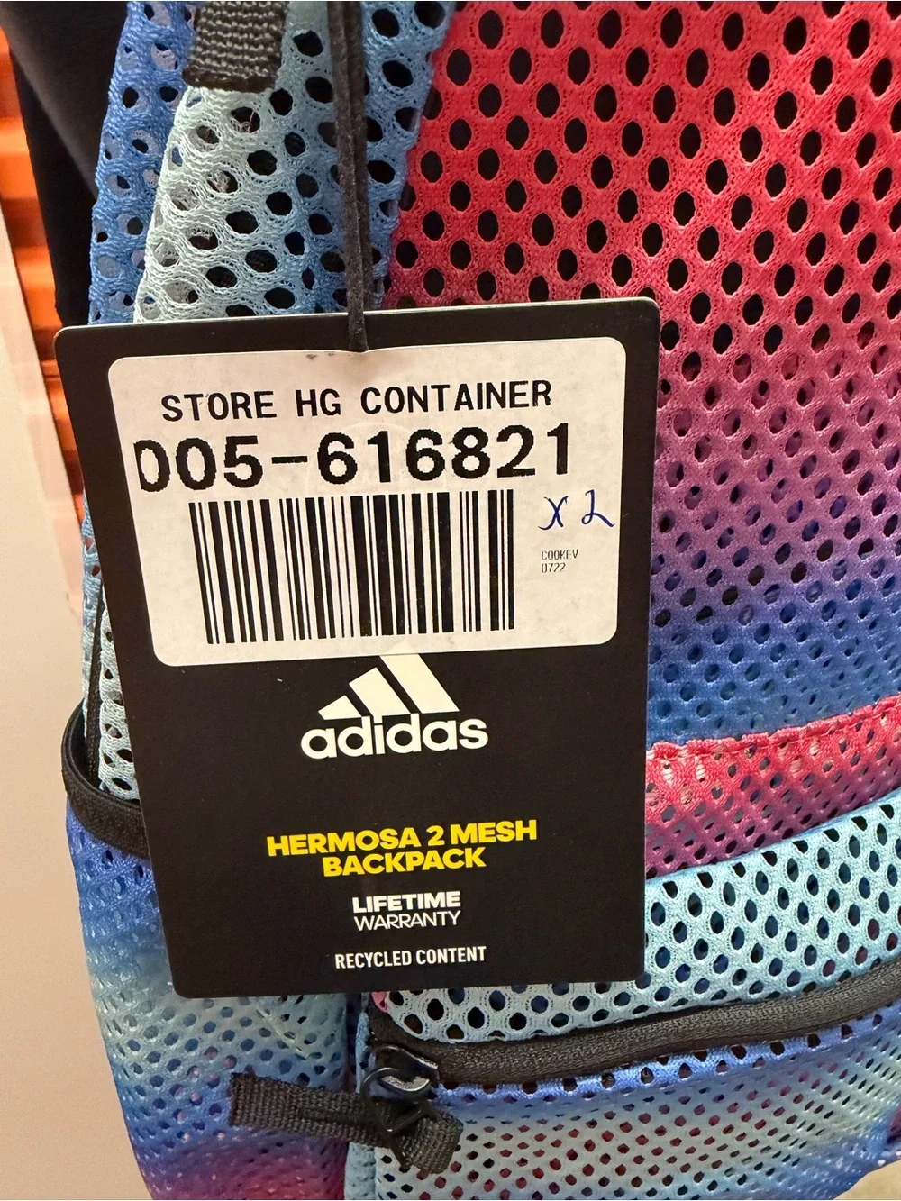 NWT Adidas Hermosa || Mesh Prime Multi Pink Backpack